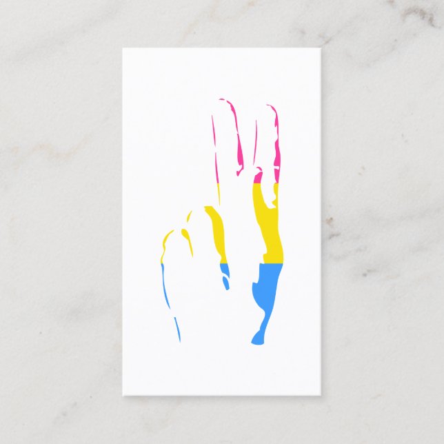 Tarjeta De Visita signo de paz del orgullo del panes (Anverso)