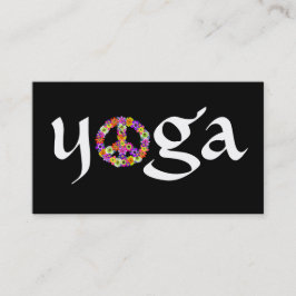 Tarjeta De Visita Signo de paz del yoga para instructor de yoga blan