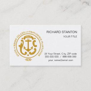 Tarjeta De Visita Signo de Rhode Island