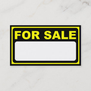 Tarjeta De Visita signo en blanco para venta