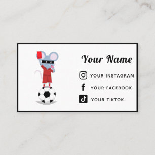 Tarjeta De Visita Sigue a los medios sociales simples atléticos árbi