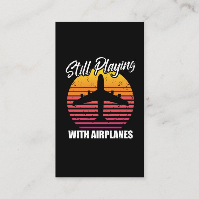 Tarjeta De Visita Sigue jugando con mecánico de aviones (Anverso)