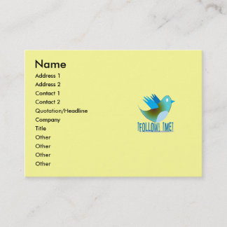 Tarjeta De Visita Sígueme en tu dirección de Twitter