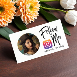 Tarjeta De Visita Sígueme Instagram Photo Social Media Business C