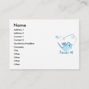 Tarjeta De Visita Sígueme regalos de Twitter y camisetas giratorias