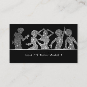 Tarjeta De Visita Sihouettes de baile profesional para DJ