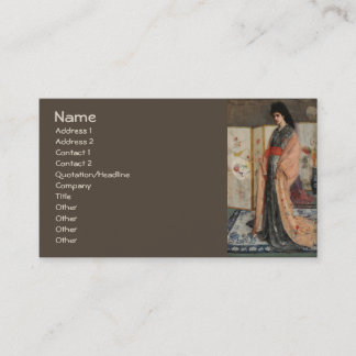 Tarjeta De Visita Silbador, princesa de Bella Artes de la tierra de
