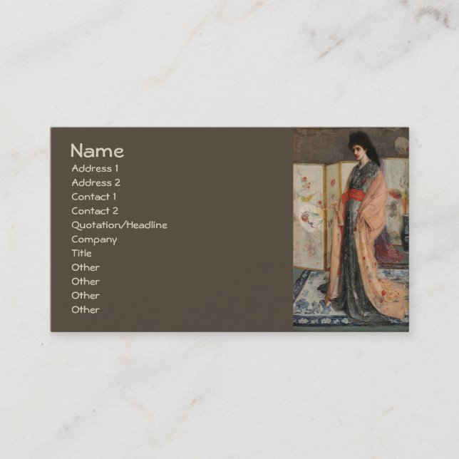 Tarjeta De Visita Silbador, princesa de Bella Artes de la tierra de  (Anverso)