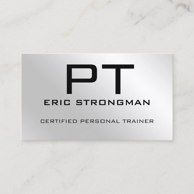 Tarjeta De Visita Silencio elegante minimalista falso metálico   (Anverso)