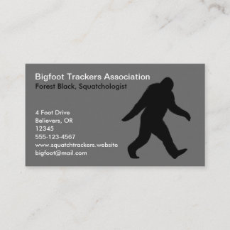 Tarjeta De Visita Silhouette Bigfoot