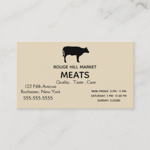 Tarjeta De Visita Silhouette Black Cow