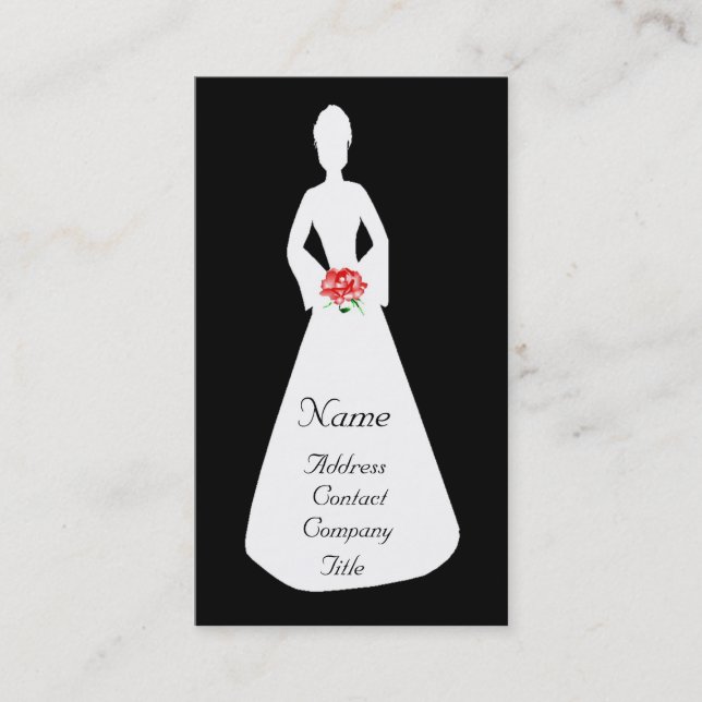 Tarjeta De Visita Silhouette Bridal I (Anverso)