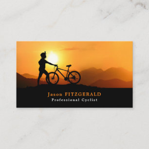 Tarjeta De Visita Silhouette, ciclista, ciclista
