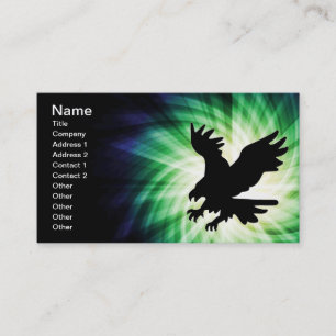 Tarjeta De Visita Silhouette de águila calva; Guay