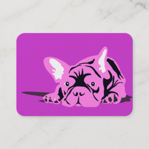 Tarjeta De Visita Silhouette de Bulldog francés