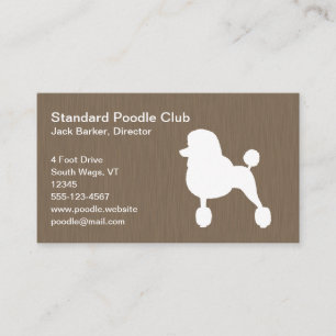 Tarjeta De Visita Silhouette de cangrejo estándar blanco