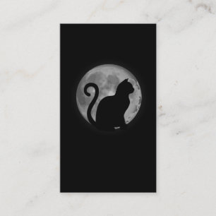 Tarjeta De Visita Silhouette de felino delantal