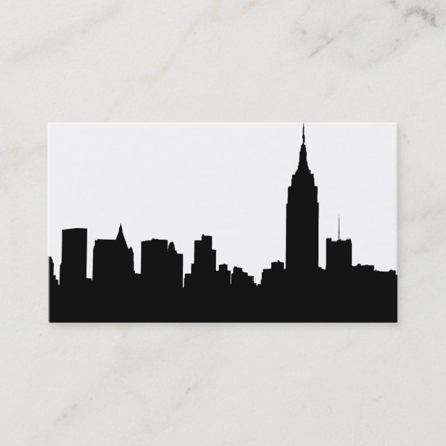 Tarjeta De Visita Silhouette de la línea aérea de NYC, ESB #1 (Anverso)