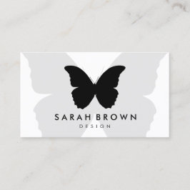 Tarjeta De Visita Silhouette de mariposa simple