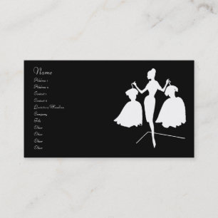 Tarjeta De Visita Silhouette de moda de época