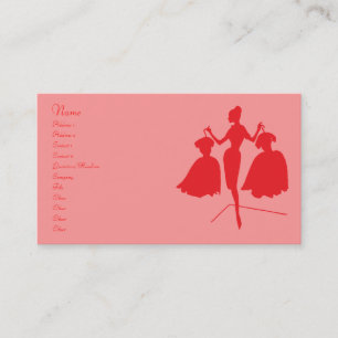 Tarjeta De Visita Silhouette de moda de época