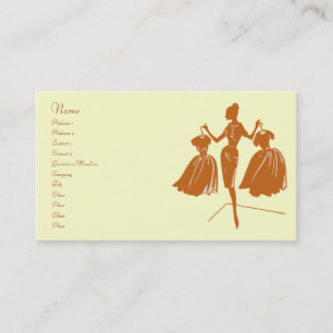 Tarjeta De Visita Silhouette de moda marrón