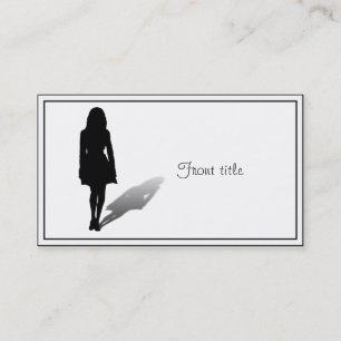 Tarjeta De Visita Silhouette de una mujer