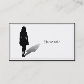 Tarjeta De Visita Silhouette de una mujer
