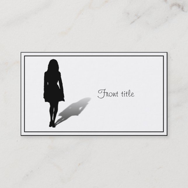 Tarjeta De Visita Silhouette de una mujer (Anverso)