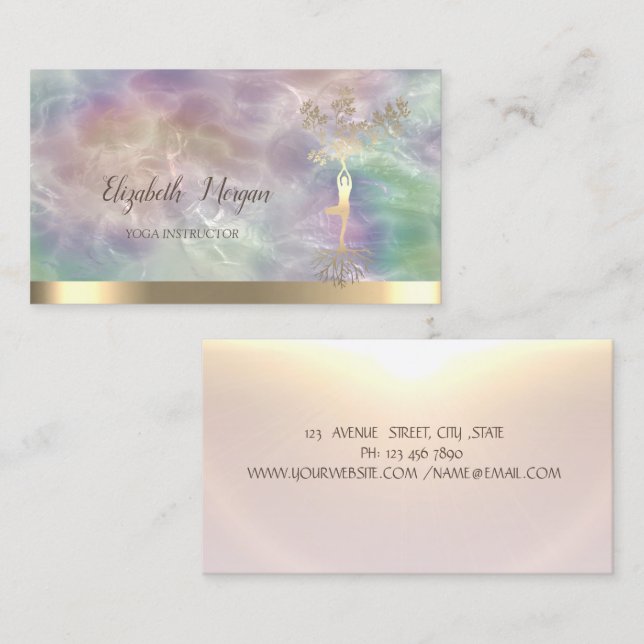 Tarjeta De Visita Silhouette Holographic Pearl (Anverso / Reverso)