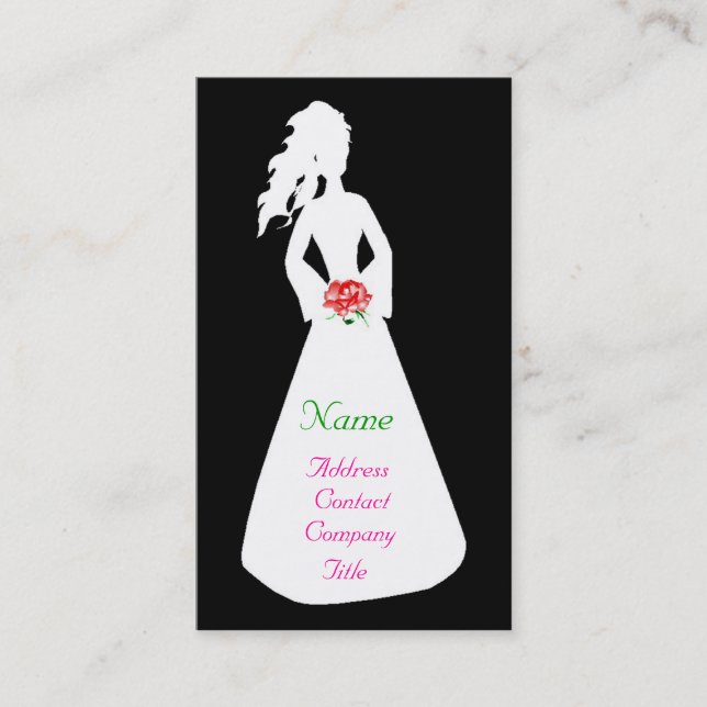 Tarjeta De Visita Silhouette II Bridal (Anverso)