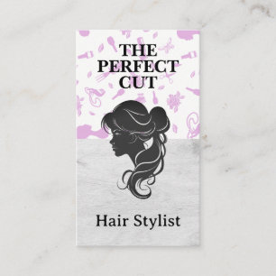 Tarjeta De Visita Silhouette lateral Womans Hair