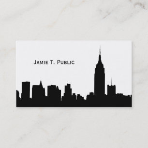 Tarjeta De Visita Silhouette Skyline de NYC, Empire State Bldg #1