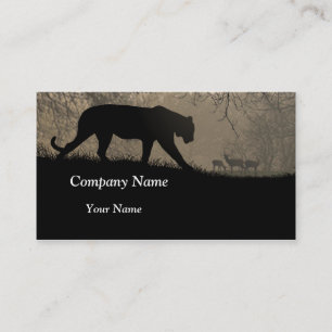 Tarjeta De Visita Silhouette Tiger and Deer