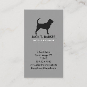 Tarjeta De Visita Silhouette vertical bloodhound