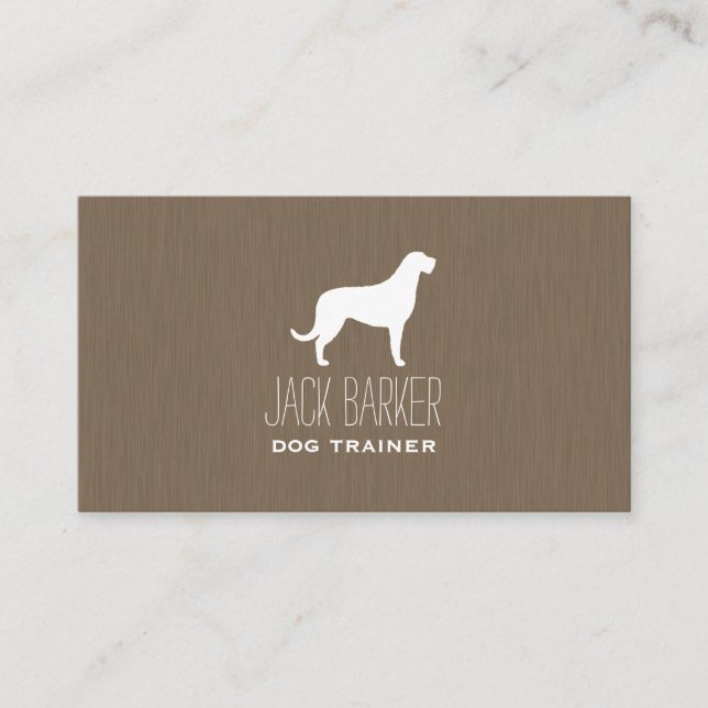 Tarjeta De Visita Silhouette Wolfhound (Anverso)