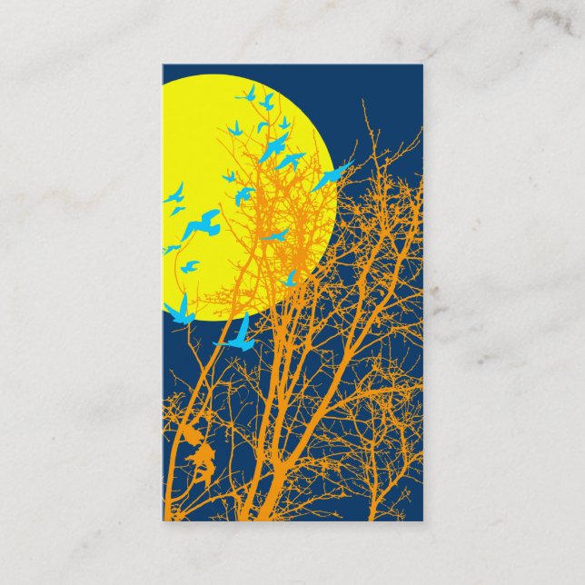 Tarjeta De Visita silhouscreen los pájaros (Anverso)