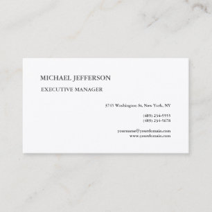 Tarjeta De Visita Silk Moderno Premium Elegante Blanco Negro Simple