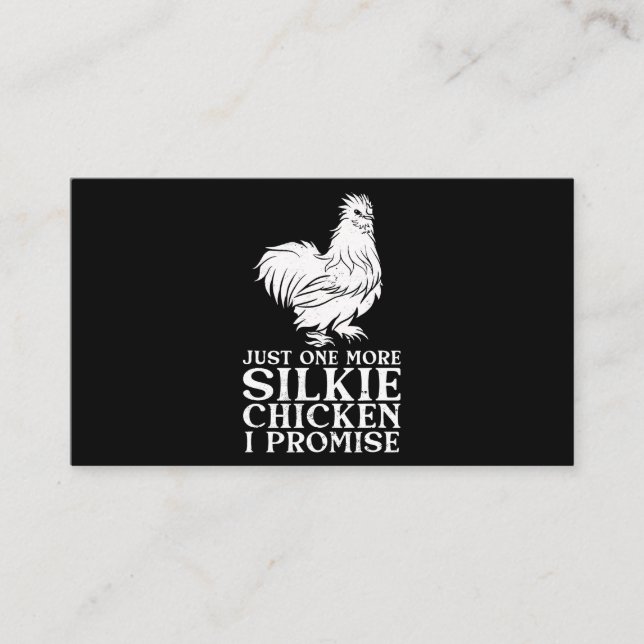 Tarjeta De Visita Silkie Chicken Funny Chicken Lover Impresionante S (Anverso)