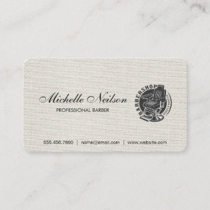 Tarjeta De Visita Silla de Barbería Cortes de Pelo