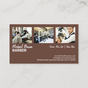 Tarjeta De Visita Silla de barbero foto personalizada salón de pelo