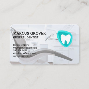 Tarjeta De Visita Silla de consultorio dental Médico de salud