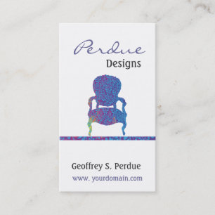 Tarjeta De Visita Silla de encargo del damasco del Victorian