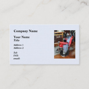 Tarjeta De Visita Silla de peluquero roja