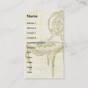 Tarjeta De Visita Silla francesa vintage