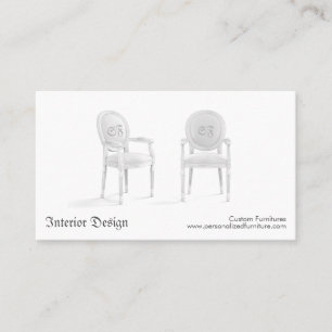 Tarjeta De Visita Silla Retro Muebles Diseñador de Interiores Decora