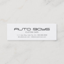 Tarjeta de visita - silueta auto