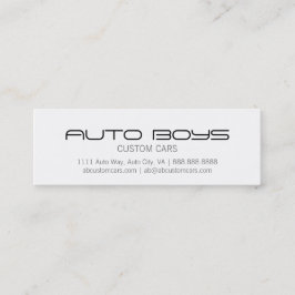 Tarjeta de visita - silueta auto