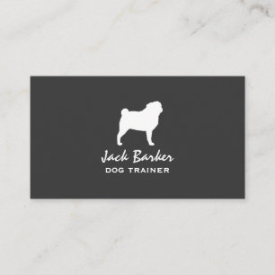 Tarjeta De Visita Silueta blanca del barro amasado