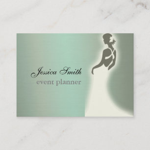Tarjeta De Visita Silueta chica elegante profesional